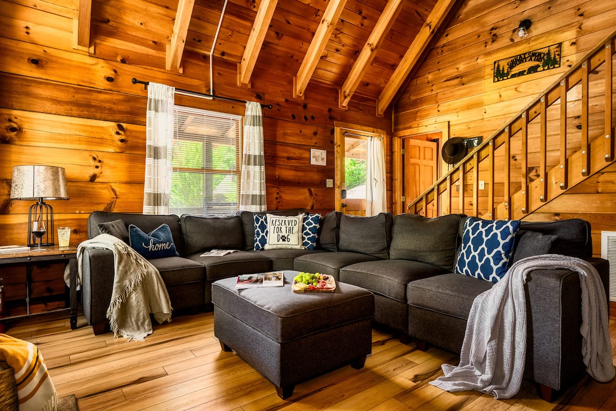 Open Living Room with Sectional Sofa