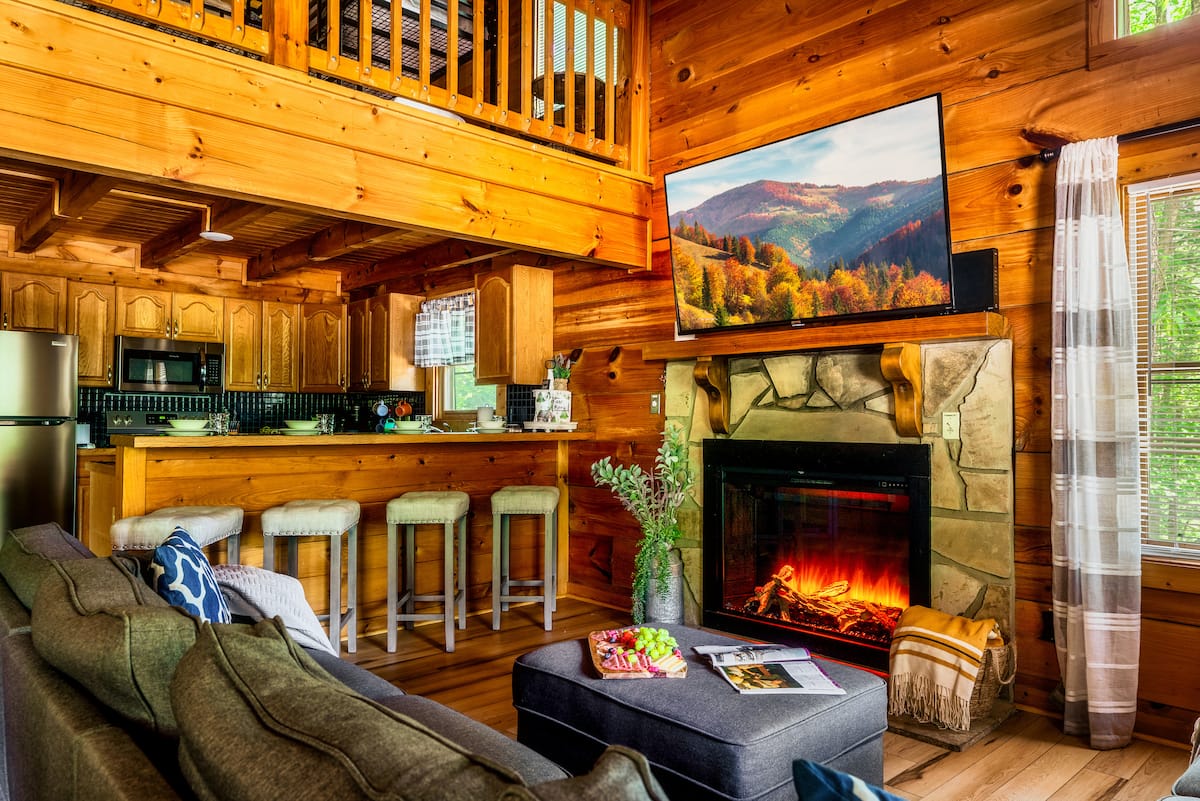 Cozy Living Area with Fireplace