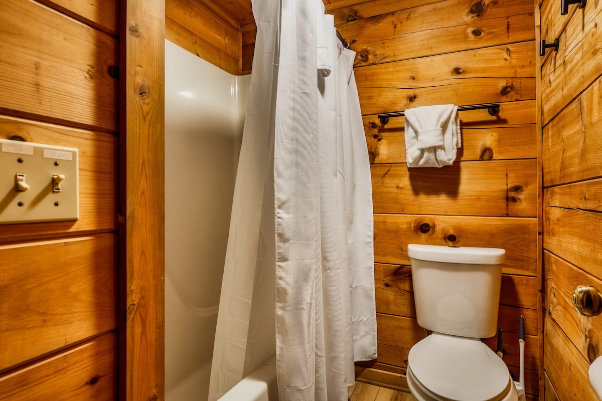 Bathroom with Wood Accents