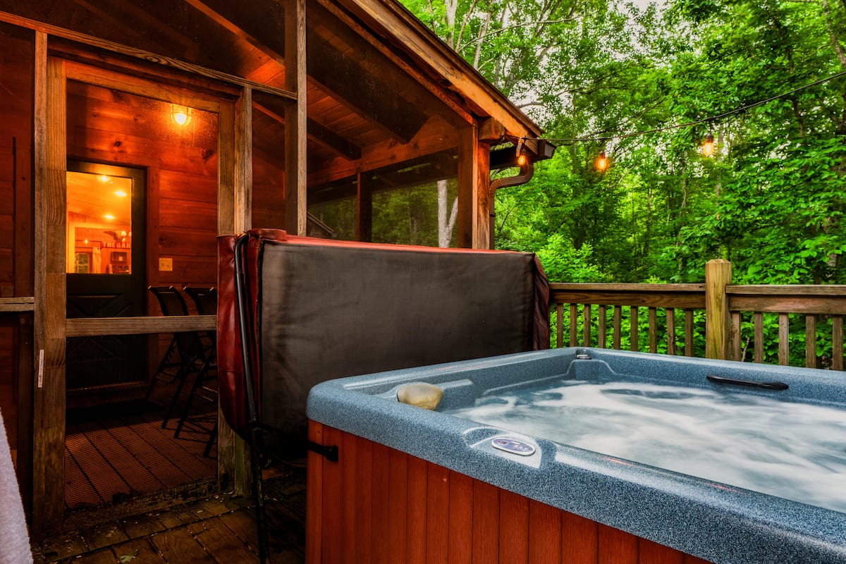 Hot Tub Deck at Twilight