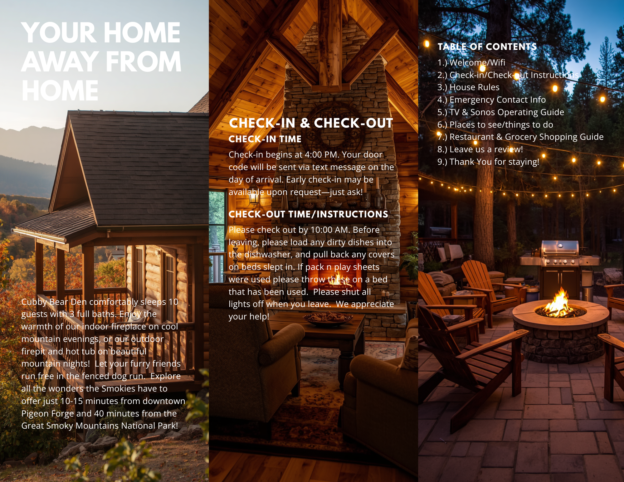 Your Home Away From Home — Check-in & Check-out Instructions